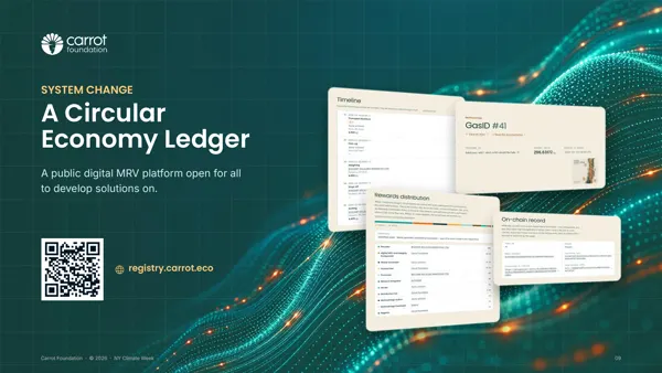 Um ledger público da economia circular.