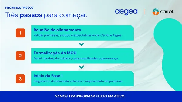 Aegea · Próximos passos.