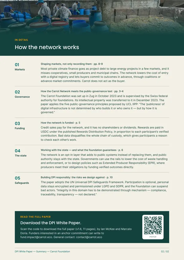 Two-pager DPI, página 2.