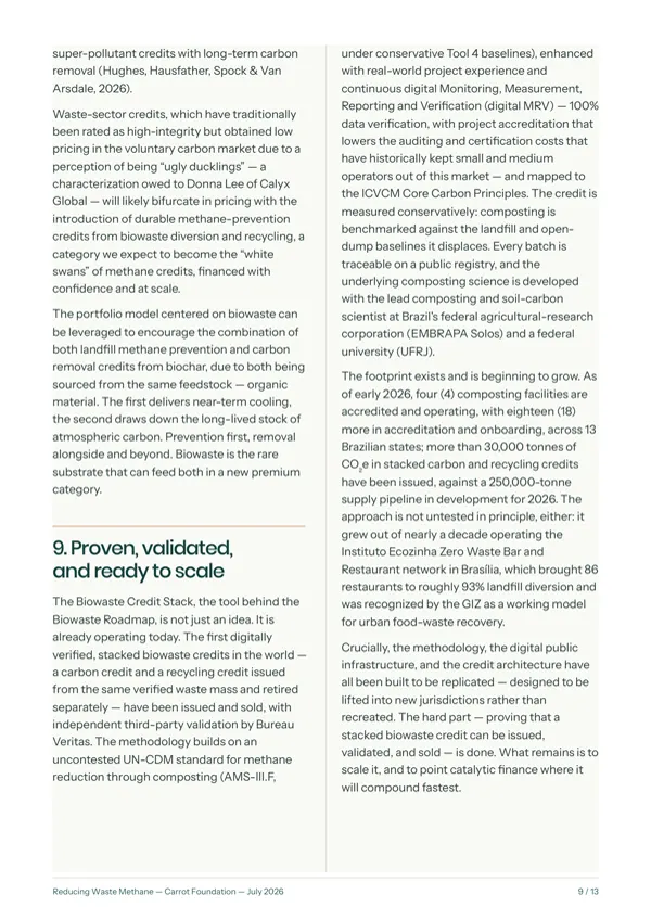 Paper Biowaste Roadmap · Créditos de superpoluentes e remoção.