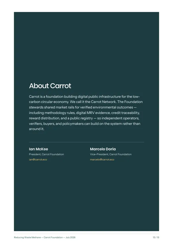 Paper Biowaste Roadmap · Sobre a Carrot.