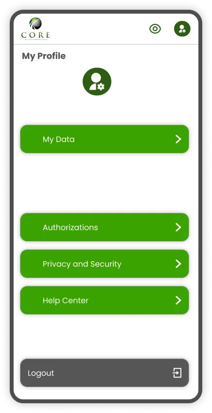 Tela do app Core Capital